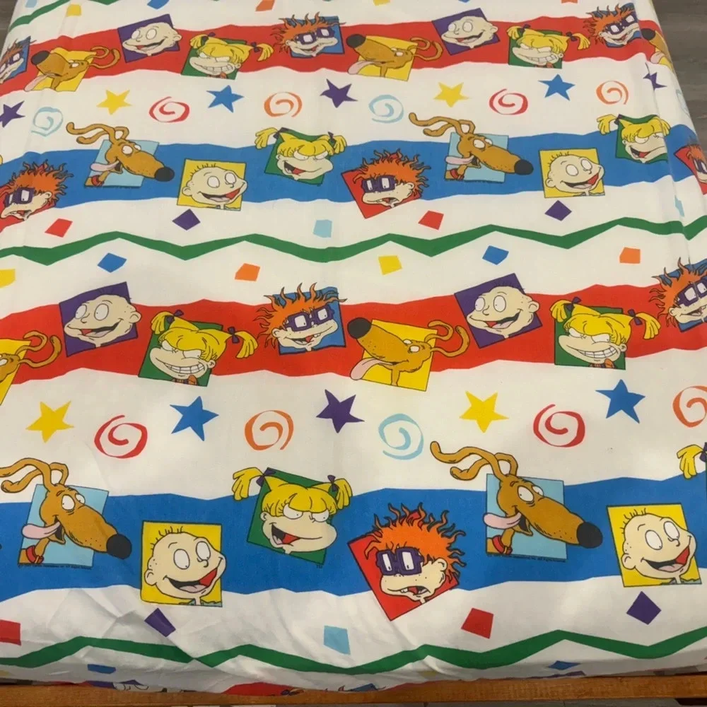 Vintage Rugrats twin bedding fitted and flat sheets y2k